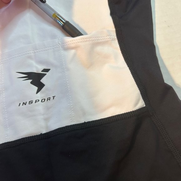 Insport Women's Black White Dri Tech 4-Way Cycling Pad Pro Suit, Size S NWT - Picture 15 of 16